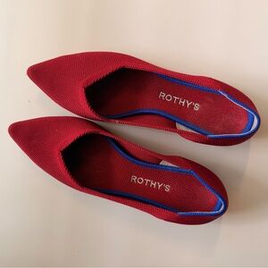 Rothy's Vibrant Red Pointed Flats